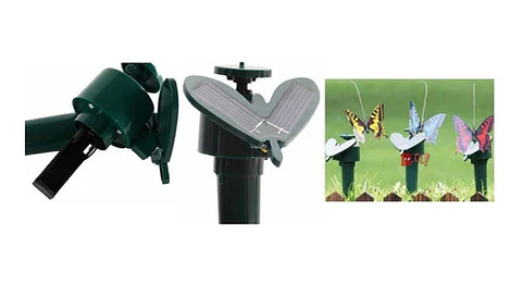 Mariposa Solar Con Iluminación Y Movimiento Para Jardín - Ps