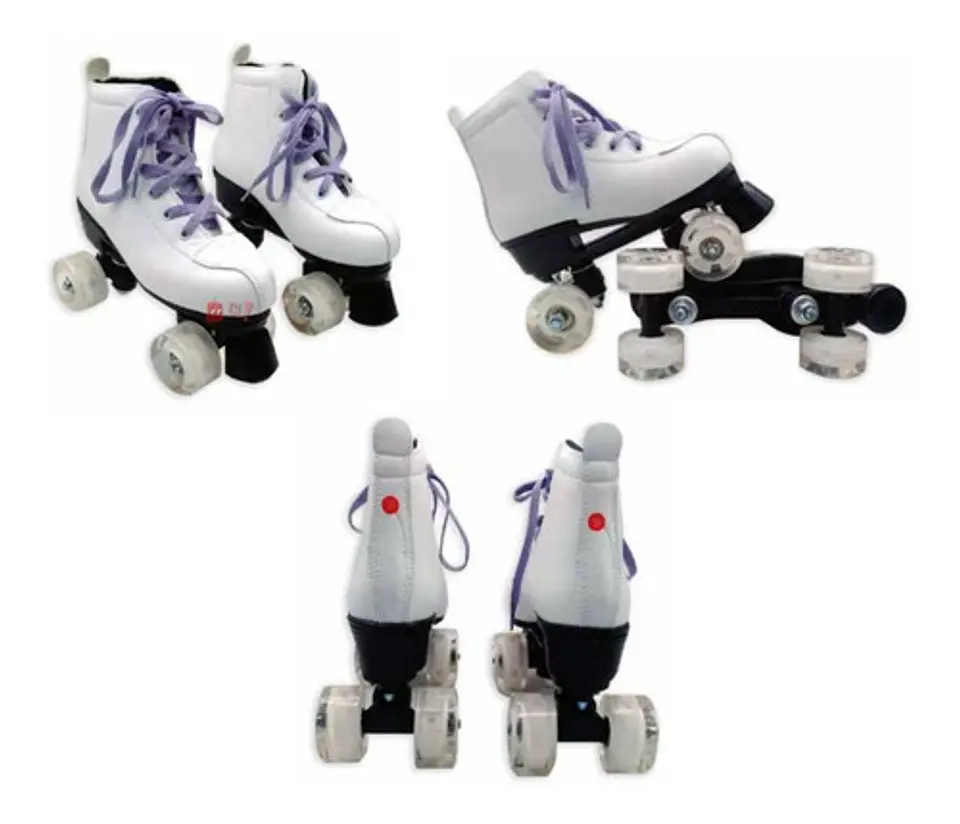 Patines De 4 Ruedas Con Iluminación Talla 34 Y 35 - Ps 2