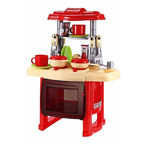 Juguete Set Cocina Con 30 Piezas Con Luz Y Sonido - Ps