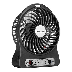 Ventilador Portátil Recargable Color Negro - Ps