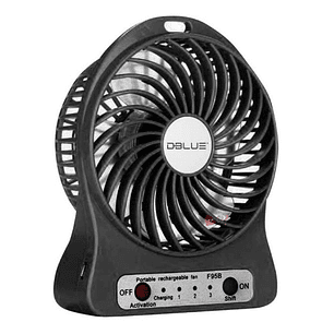 Ventilador Portátil Recargable Color Negro - Ps