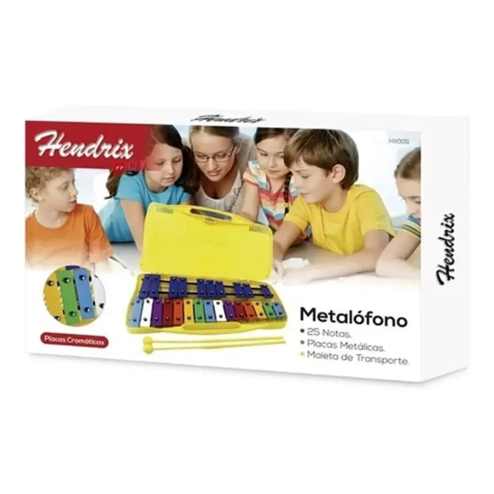 Metalófono Xilófono De 25 Notas Incluye 2 Baquetas - Ps 4