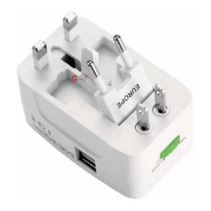 Adaptador Enchufes Universal Multinorma Color Blanco - Ps