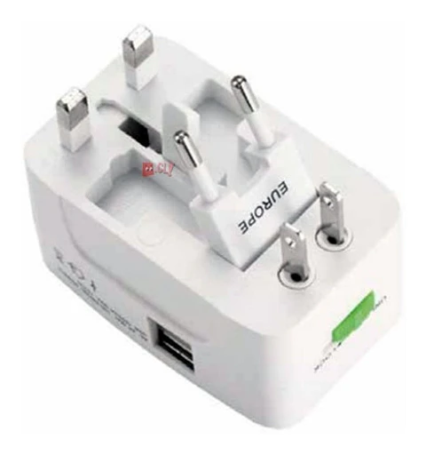 Adaptador Enchufes Universal Multinorma Color Blanco - Ps