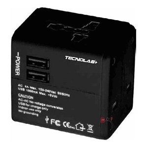 Adaptador Enchufes Universal Multinorma Color Negro - Ps