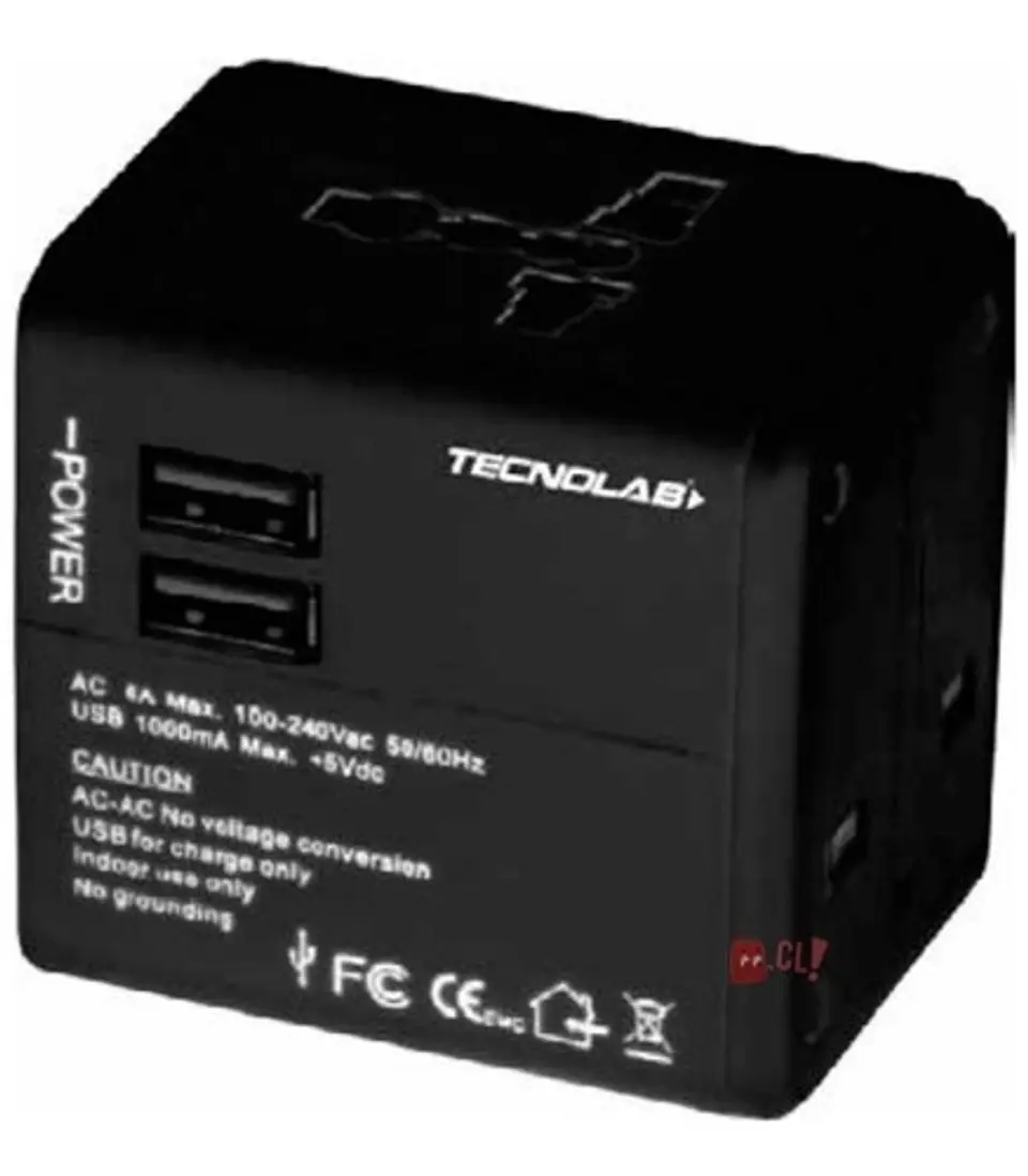 Adaptador Enchufes Universal Multinorma Color Negro - Ps 1