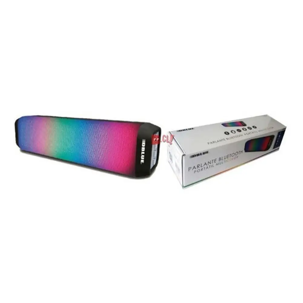 Parlante Bluetooth Portátil Color Negro Con Iluminación - Ps 1
