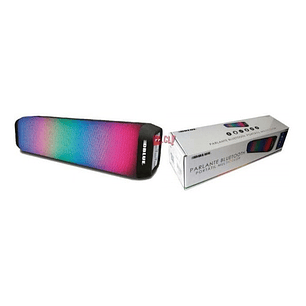 Parlante Bluetooth Portátil Color Negro Con Iluminación - Ps