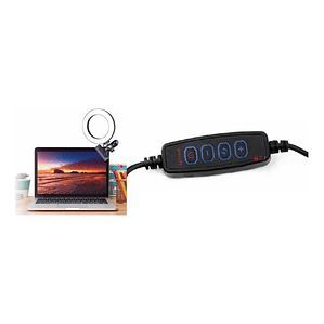 Aro De Luz Led Para Celular Con Control De Luz Y Clip - Ps