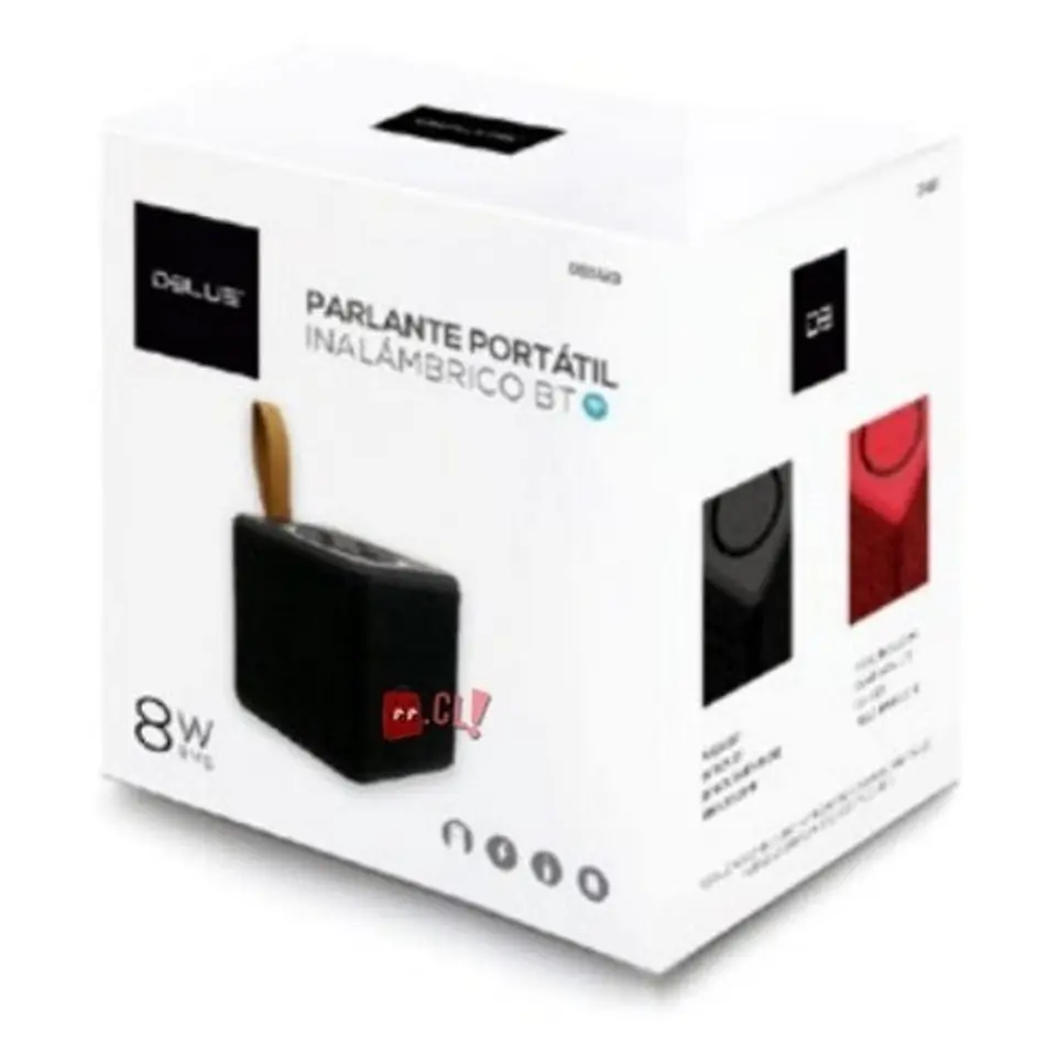 Parlante Bluetooth Portátil Cuadrado 8w Color Negro - Ps 2