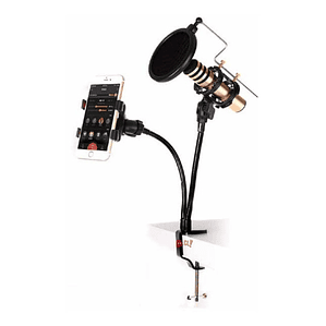 Soporte De Micrófono Y Celular Para Escritorio - Ps