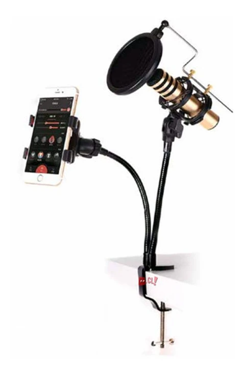 Soporte De Micrófono Y Celular Para Escritorio - Ps