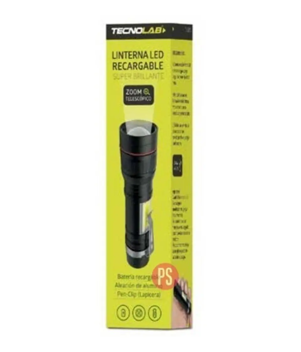 Linterna Led Aleación De Aluminio Recargable Usb - Ps 3