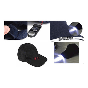 Jockey Gorro Con Linterna 5 Led Pilas - Ps