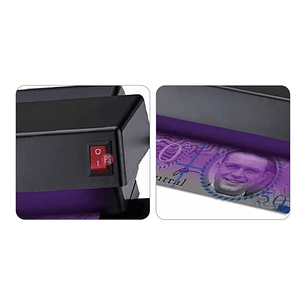Detector De Billetes Falsos Con Luz Ultravioleta 6w - Ps