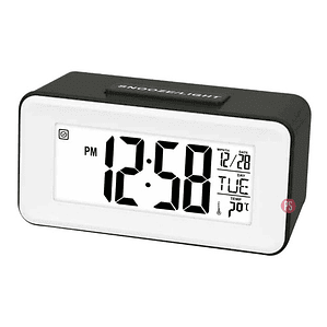 Reloj Despertador Digital Pantalla Lcd Color Negro - Ps