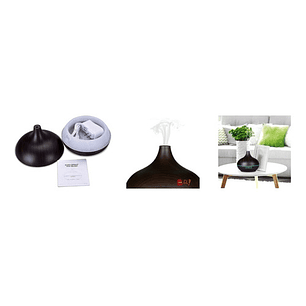 Humidificador Y Difusor De Aromas 300ml Madera Oscuro - Ps