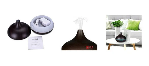 Humidificador Y Difusor De Aromas 300ml Madera Oscuro - Ps