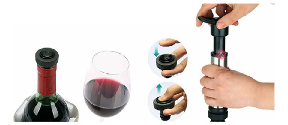 Bomba Selladora De Vino Y Botellas Al Vacío - Ps 2
