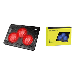 Base 3 Ventiladores Notebook Gamer Led Rojo - Ps