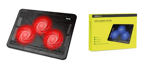 Base 3 Ventiladores Notebook Gamer Led Rojo - Ps