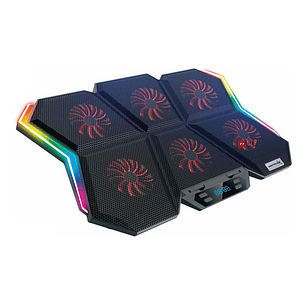 Base 6 Ventiladores Notebook Gamer Pro Reptilex - Ps