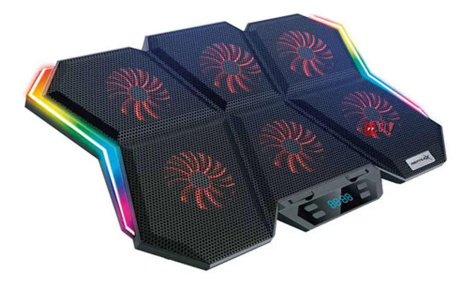 Base 6 Ventiladores Notebook Gamer Pro Reptilex - Ps 1