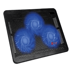 Base 3 Ventiladores Notebook Gamer Led Azul - Ps