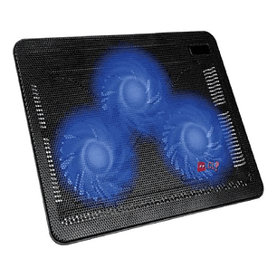 Base 3 Ventiladores Notebook Gamer Led Azul - Ps