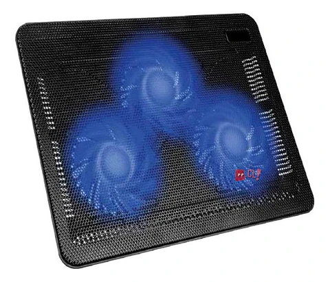 Base 3 Ventiladores Notebook Gamer Led Azul - Ps