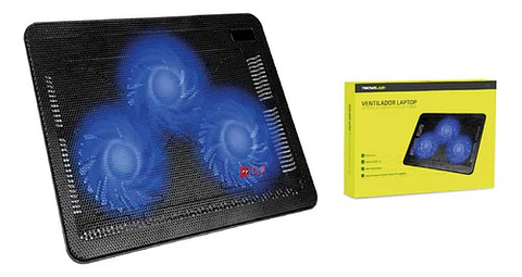 Base 3 Ventiladores Notebook Gamer Led Azul - Ps