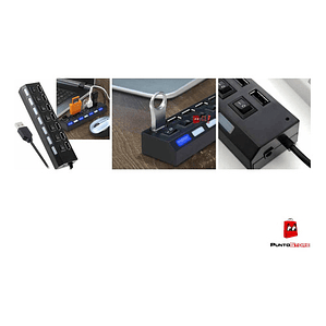 Hub Usb 7 Puertos Con Interruptores Independientes - Ps