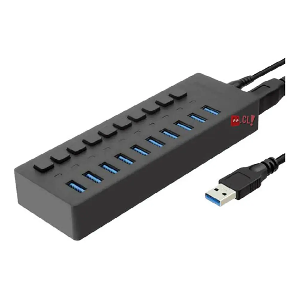Hub Usb 10 Puertos 3.0 Ultra Veloz - Ps 1