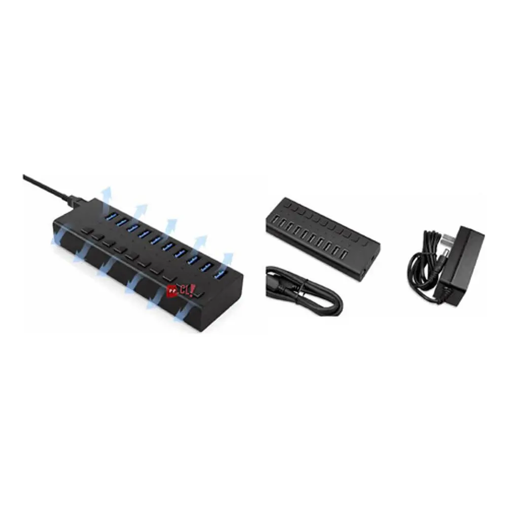 Hub Usb 10 Puertos 3.0 Ultra Veloz - Ps 2