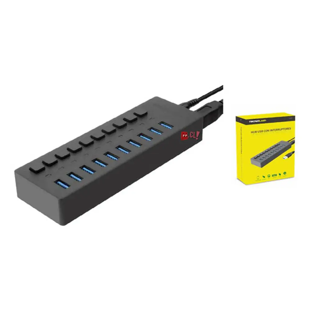 Hub Usb 10 Puertos 3.0 Ultra Veloz - Ps 3