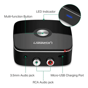 Receptor Audio Bluetooth 4.1 Y Rca - Ps