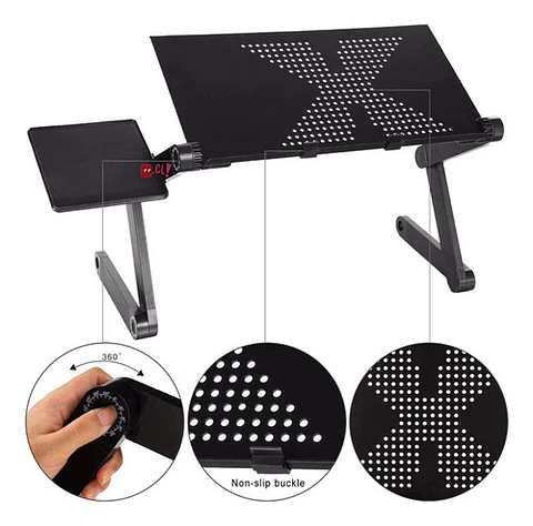 Mesa Notebook Ajustable Ventilador Y Soporte Mouse - Ps