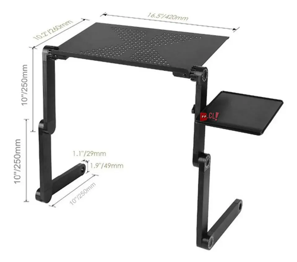 Mesa Notebook Ajustable Ventilador Y Soporte Mouse - Ps 3