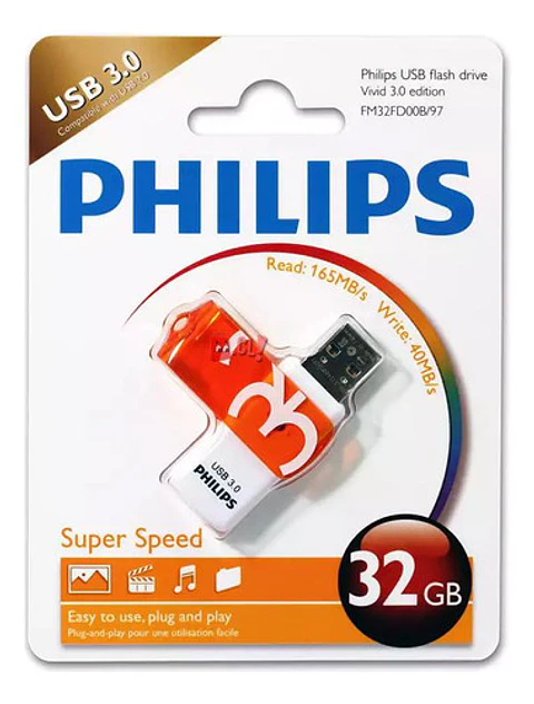 Pendrive 32gb Philips Vivid 3.0 - Ps