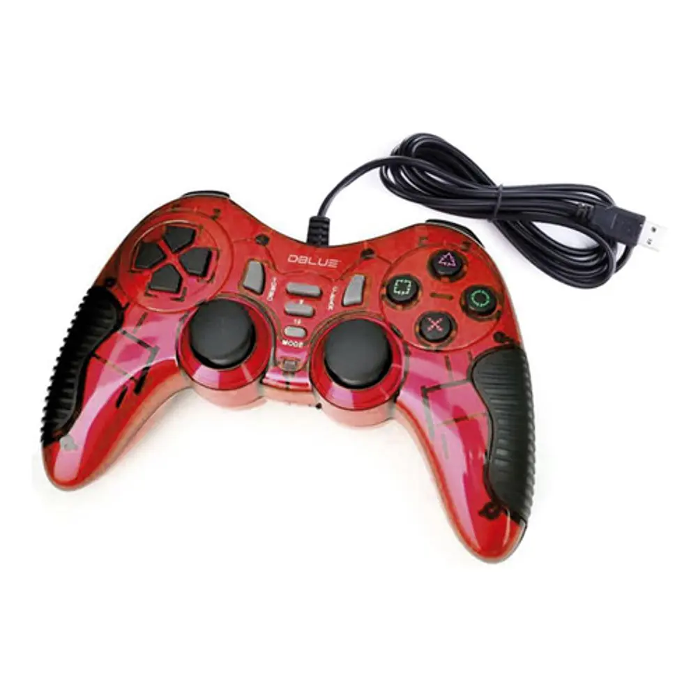 Joystick D-shock Usb Para Pc Color Rojo - Ps 1