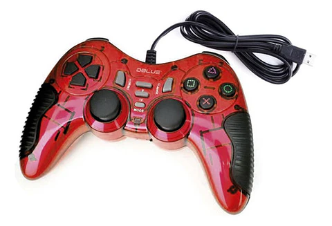 Joystick D-shock Usb Para Pc Color Rojo - Ps