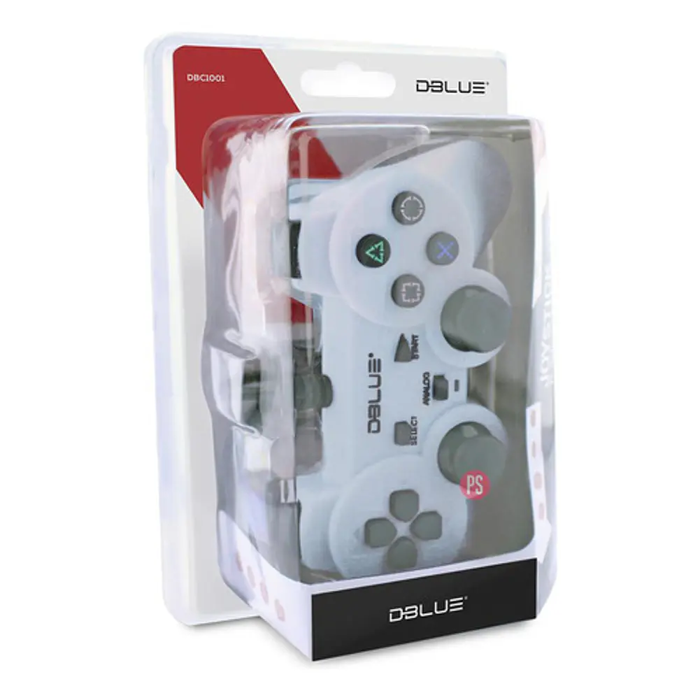 Joystick Usb Pc Con Vibración Color Blanco - Ps 3