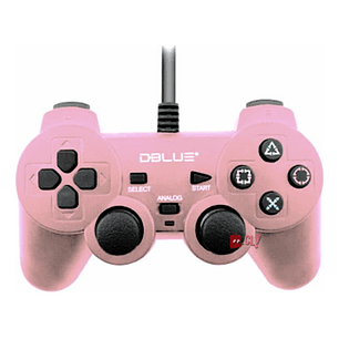 Joystick Usb Pc Con Vibración Color Rosado - Ps