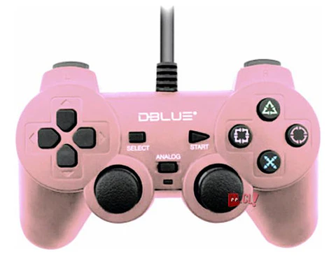 Joystick Usb Pc Con Vibración Color Rosado - Ps