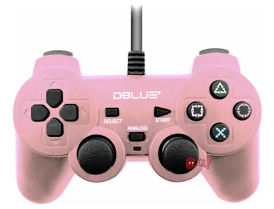 Joystick Usb Pc Con Vibración Color Rosado - Ps 1