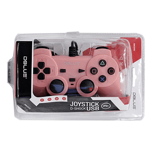Joystick Usb Pc Con Vibración Color Rosado - Ps