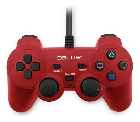 Joystick Usb Pc Con Vibración Color Rojo - Ps