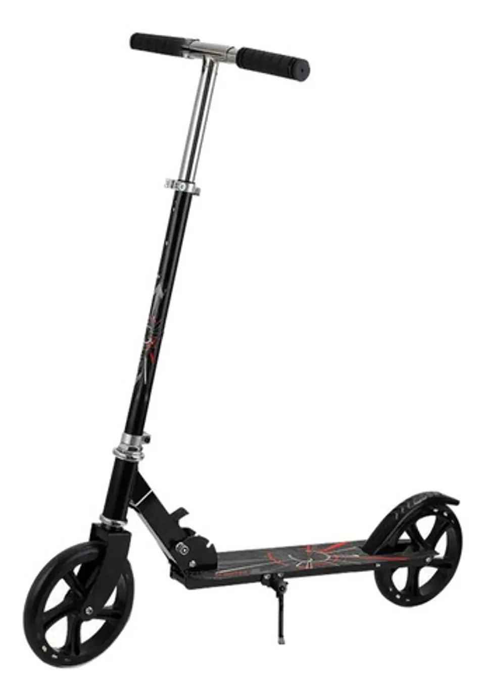 Scooter De 2 Ruedas Plegable Aluminio Color Negro - Ps 1