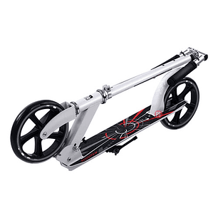 Scooter De 2 Ruedas Plegable Aluminio Color Negro - Ps