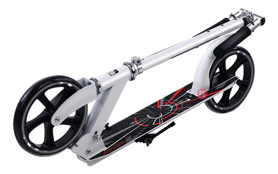Scooter De 2 Ruedas Plegable Aluminio Color Negro - Ps 2